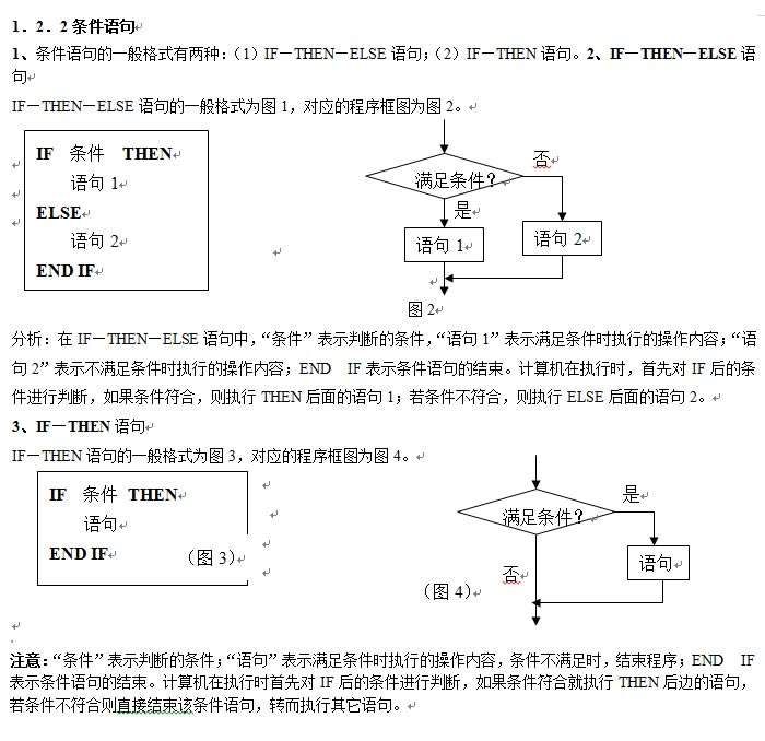 算法：条件语句